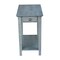 International Concepts Rectangle Narrow End Table, 22 W, 14 L, 25 in H, Wood, Heather Grey-Antique Washed OT105-2214 - alternate 9